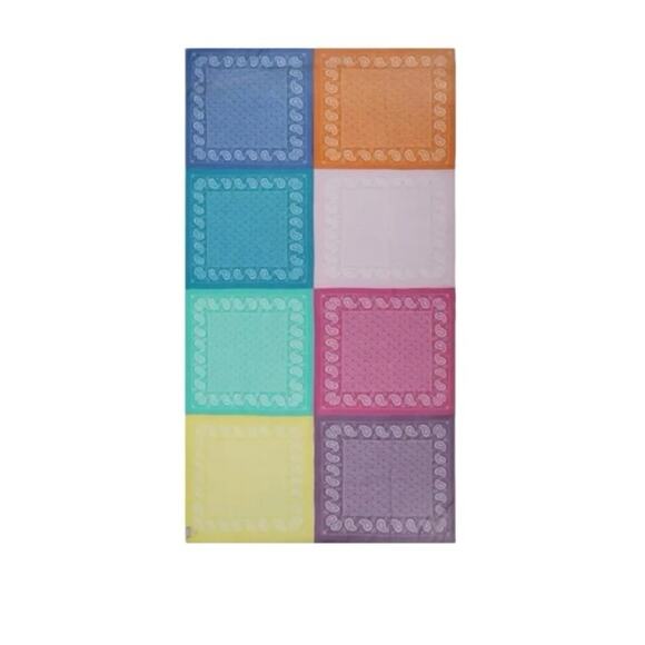 Kurt Geiger Rainbow Scarf Bandana Patch New Paisley Long - Picture 1 of 5